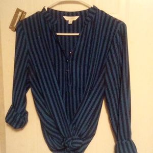 Blue and black size medium blouse